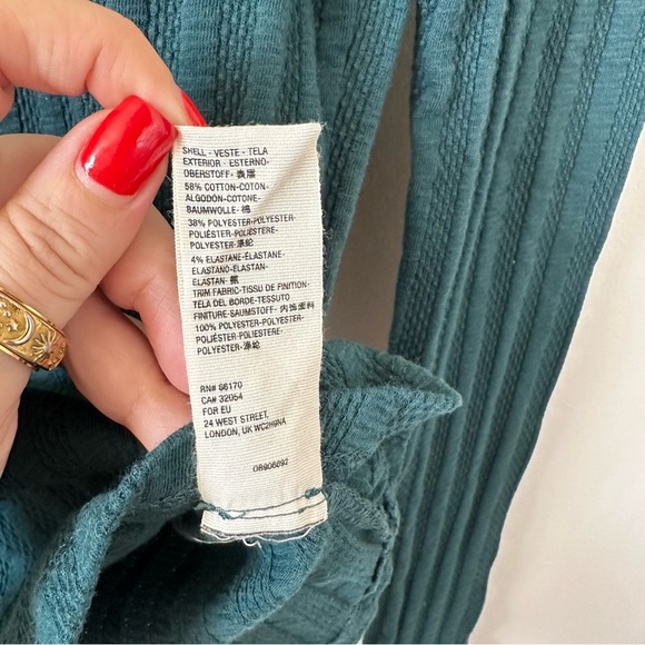 Free People Party In The Back Tie-Back Long Sleeve Top Green Size Small - Picture 9 of 9